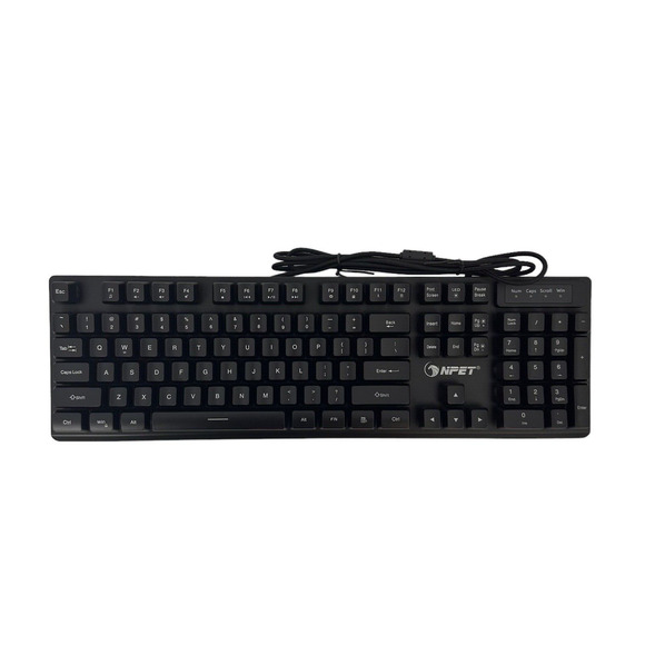 NPET K10 Gaming Keyboard Open Box Wired Illuminated Backlit Multicolor Floating - Picture 7 of 9